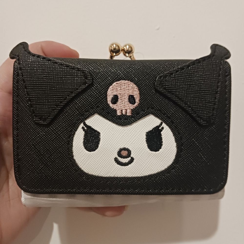 Kuromi Trifold Plaid Wallet Sanrio